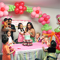 Flower themed birthday party with Strawberry Shortcake